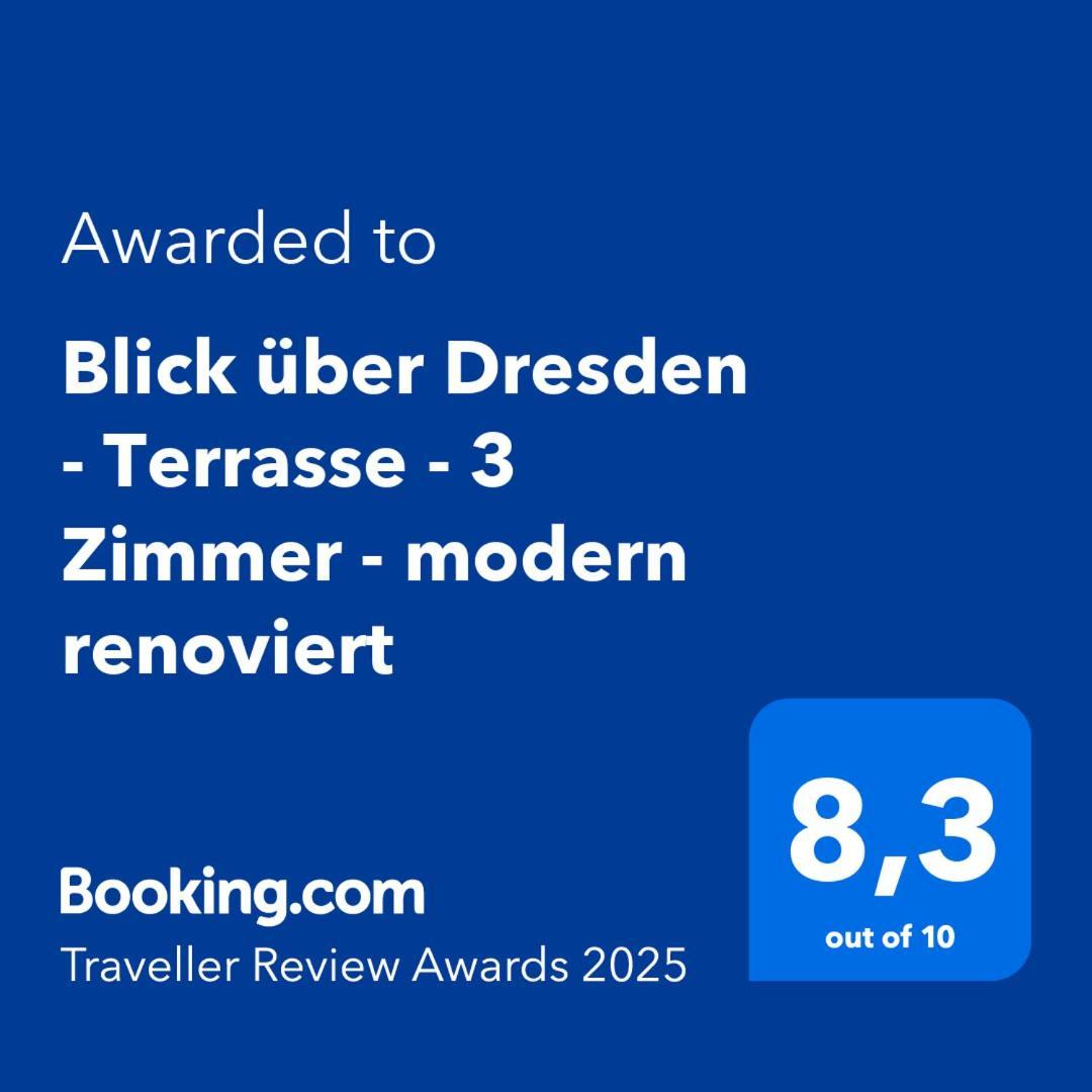Blick Ueber Dresden - Terrasse - 3 Zimmer - Modern Renoviert Exterior foto